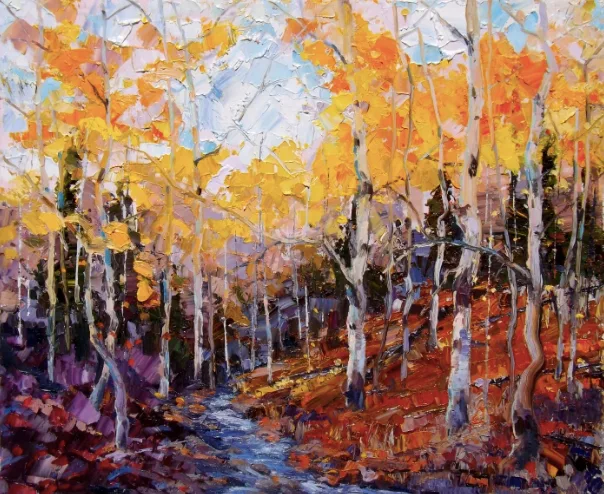 Autumn Glory — impressionist oil painting by Garth Williams