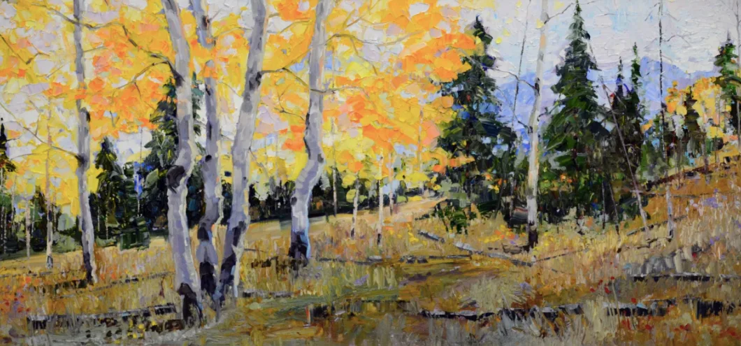High Mountain Meadow — impressionist oil painting by Garth Williams