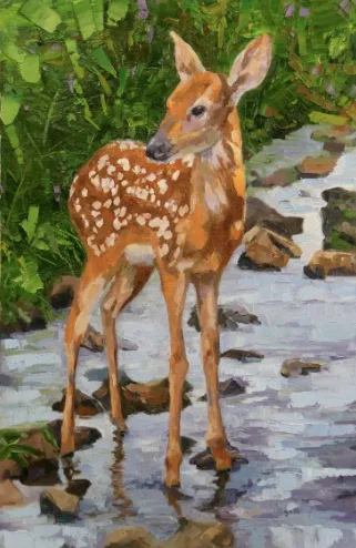 I'm Thirsty — impressionist oil painting by Garth Williams