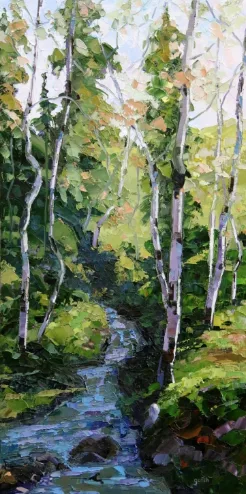 Peaceful Moring — impressionist oil painting by Garth Williams