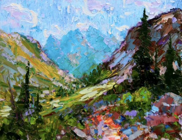 Rocky Mountain High — impressionist oil painting by Garth Williams