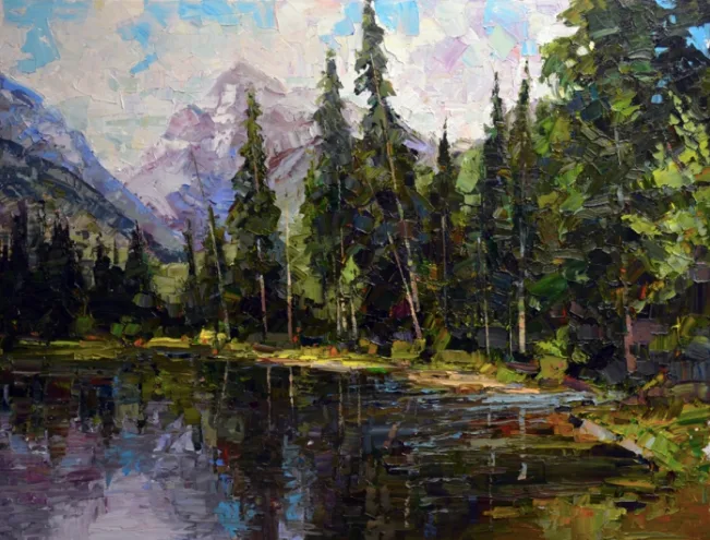 Still Moment — impressionist oil painting by Garth Williams