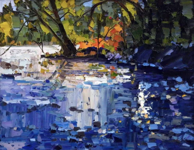 The Bitterroot — impressionist oil painting by Garth Williams