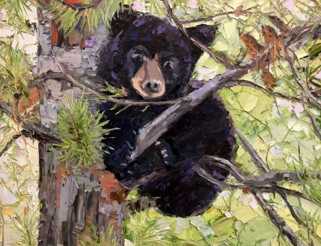 Waiting for Mom — impressionist oil painting by Garth Williams